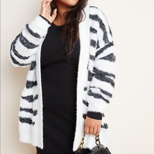 Anthropologie x Linen and Dot Zebra Cardigan